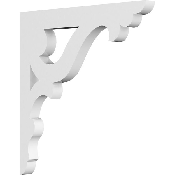 Ekena Millwork Cornelia Architectural Grade PVC Bracket, 5/8"W X 8"D X 8"H BKTP01X08X08CN - main